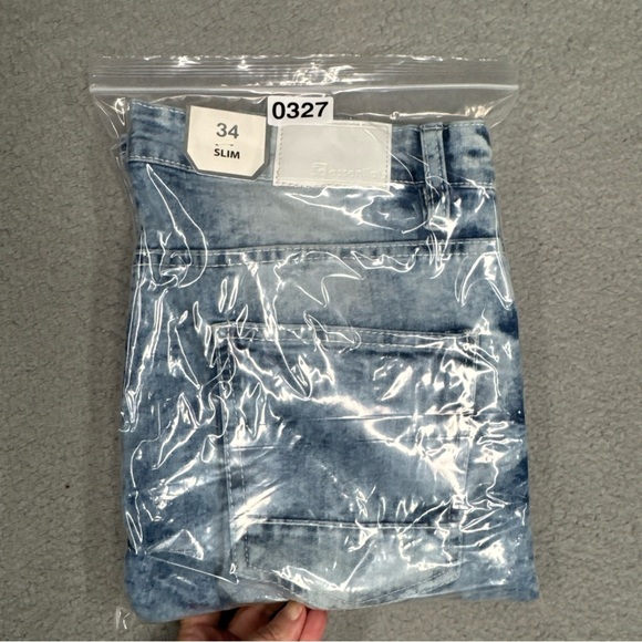 Sp Essentials Active Flex Light Sand Blue Jean Short Men's Size 34 Slim NWT - Picture 13 of 13